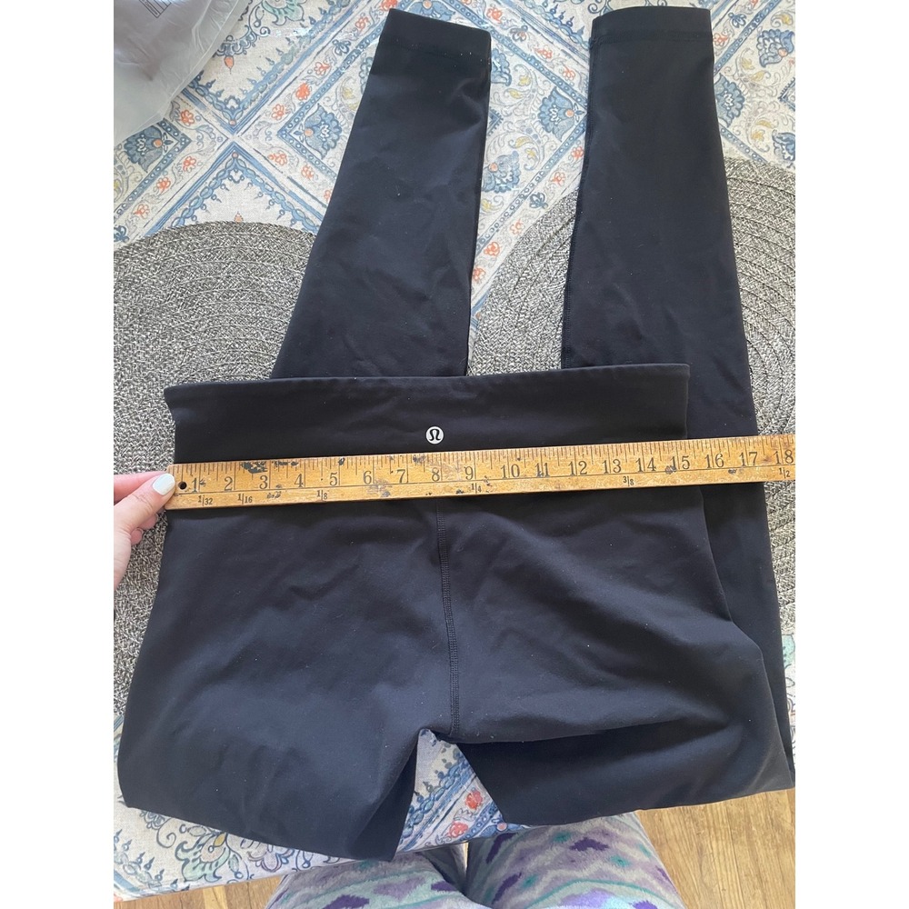 Lululemon Wunder Under High Rise Leggings Black Size 10 Yoga Pants Activewear - Picture 3 of 3